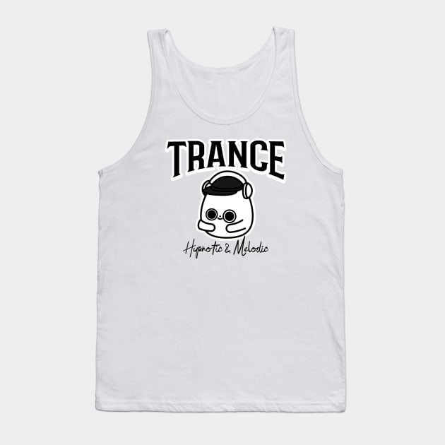 TRANCE  - Hypnotic & Melodic Character (black) Tank Top by DISCOTHREADZ 